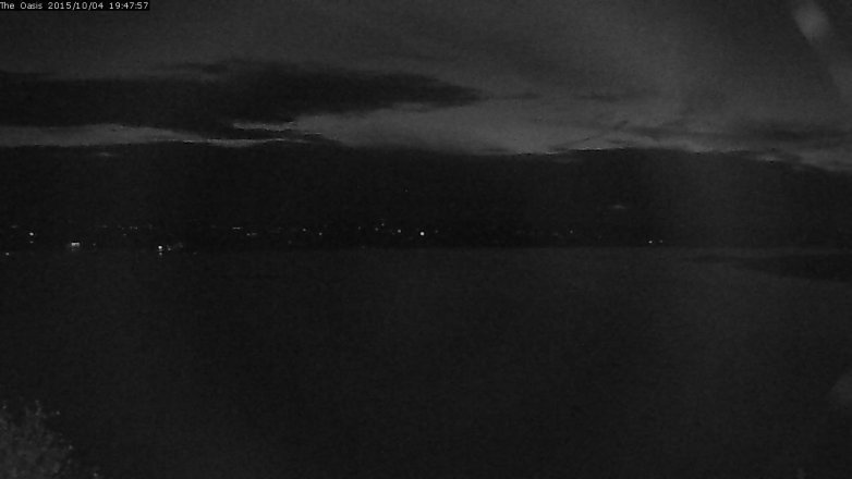 Lake Travis webcam, October 4, 2015 6:55 PM CT