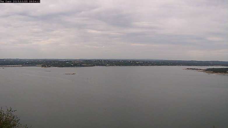 Lake Travis webcam, October 5, 2015 9:00 AM CT