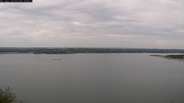 Lake Travis webcam, October 5, 2015 9:05 AM CT
