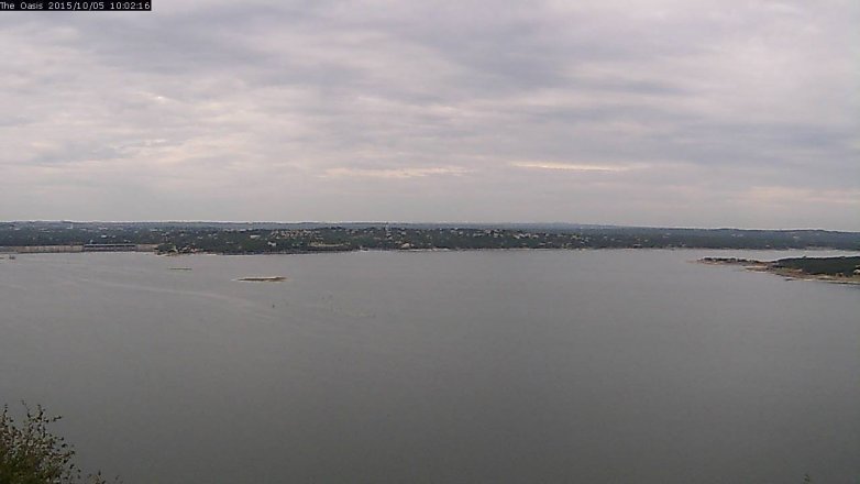 Lake Travis webcam, October 5, 2015 9:10 AM CT