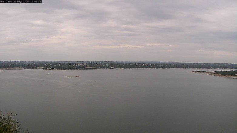 Lake Travis webcam, October 5, 2015 9:15 AM CT