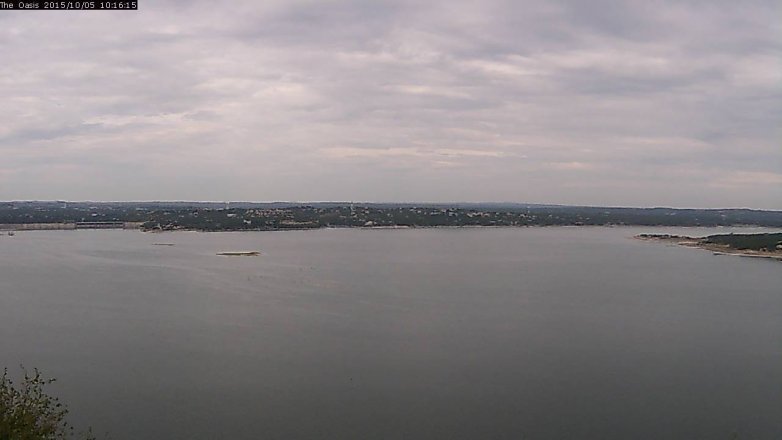 Lake Travis webcam, October 5, 2015 9:25 AM CT