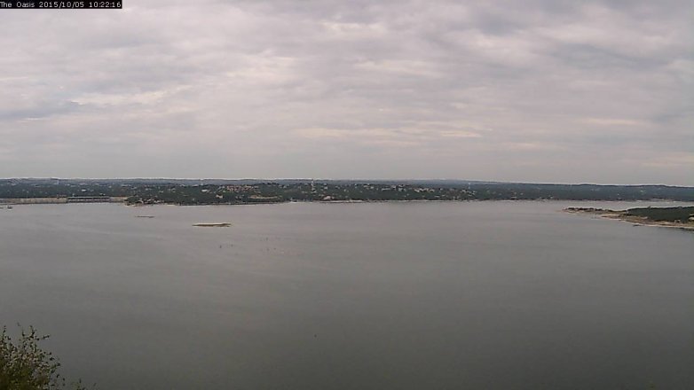 Lake Travis webcam, October 5, 2015 9:30 AM CT