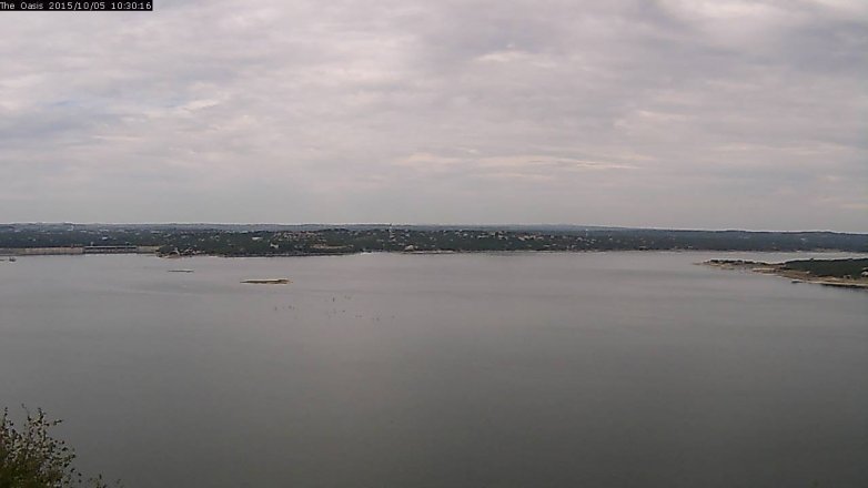 Lake Travis webcam, October 5, 2015 9:35 AM CT