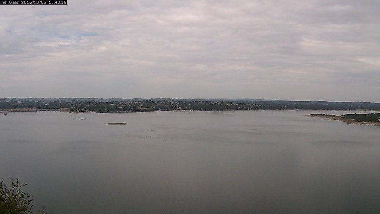 Lake Travis webcam, October 5, 2015 9:45 AM CT