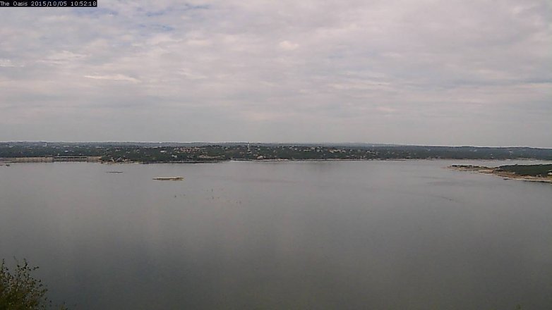 Lake Travis webcam, October 5, 2015 10:00 AM CT