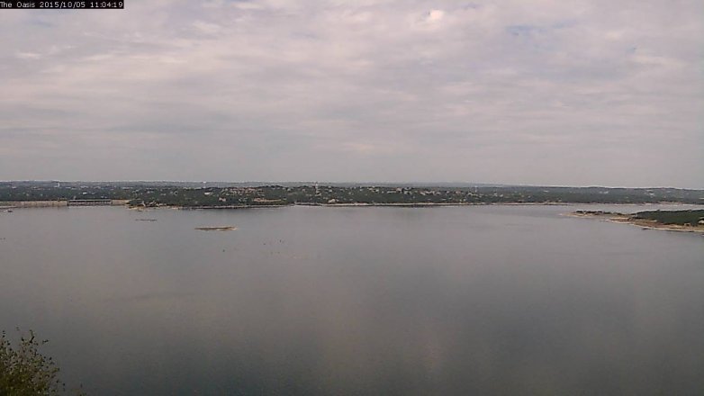 Lake Travis webcam, October 5, 2015 10:10 AM CT