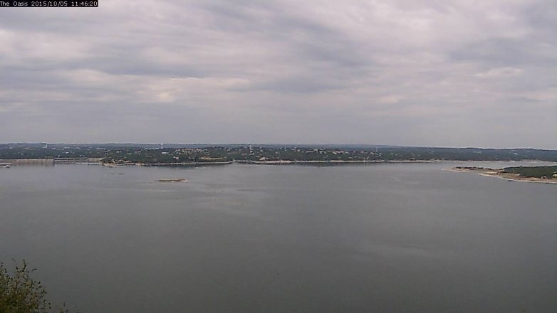 Lake Travis webcam, October 5, 2015 10:50 AM CT