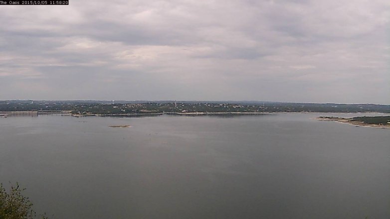 Lake Travis webcam, October 5, 2015 11:05 AM CT