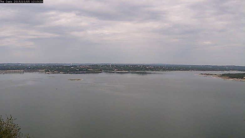 Lake Travis webcam, October 5, 2015 11:15 AM CT