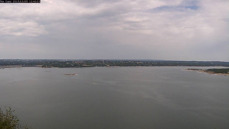Lake Travis webcam, October 5, 2015 11:45 AM CT