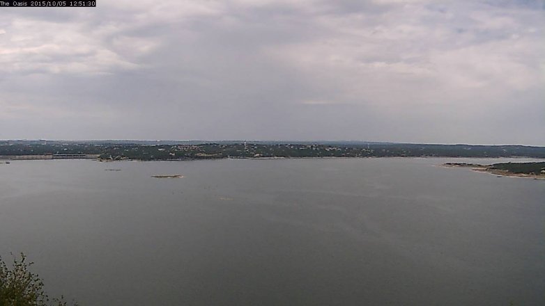 Lake Travis webcam, October 5, 2015 12:00 PM CT