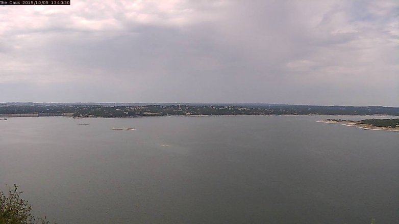 Lake Travis webcam, October 5, 2015 12:15 PM CT