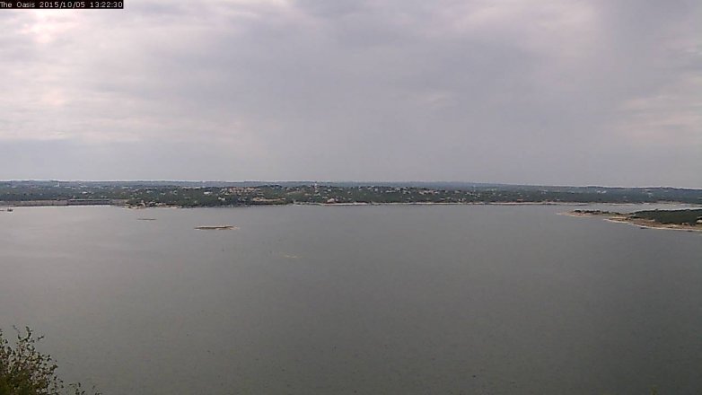 Lake Travis webcam, October 5, 2015 12:30 PM CT