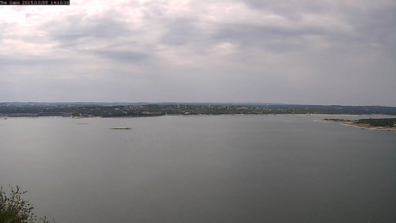 Lake Travis webcam, October 5, 2015 1:15 PM CT