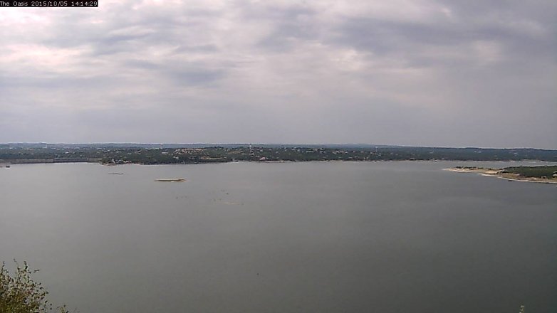 Lake Travis webcam, October 5, 2015 1:20 PM CT