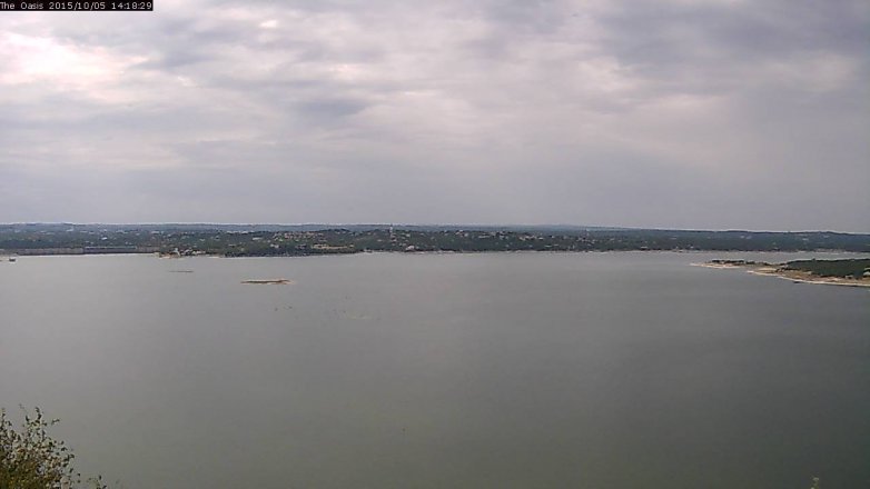 Lake Travis webcam, October 5, 2015 1:25 PM CT