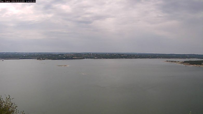Lake Travis webcam, October 5, 2015 1:30 PM CT