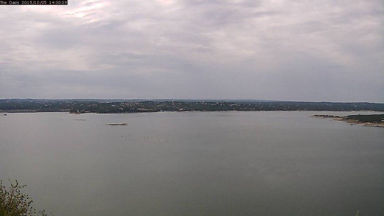 Lake Travis webcam, October 5, 2015 1:35 PM CT