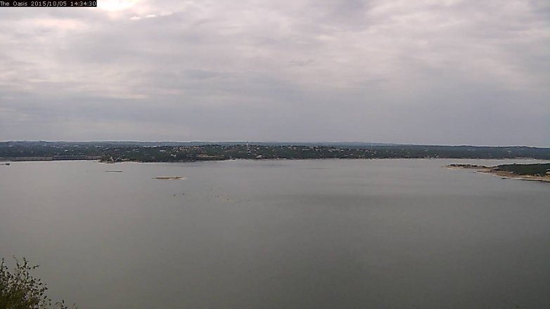 Lake Travis webcam, October 5, 2015 1:40 PM CT