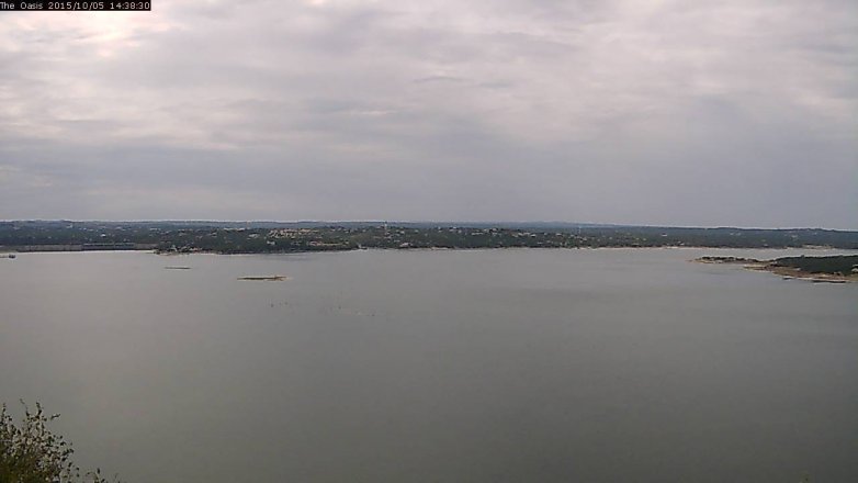 Lake Travis webcam, October 5, 2015 1:45 PM CT