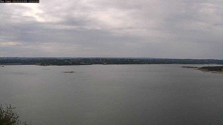 Lake Travis webcam, October 5, 2015 2:10 PM CT