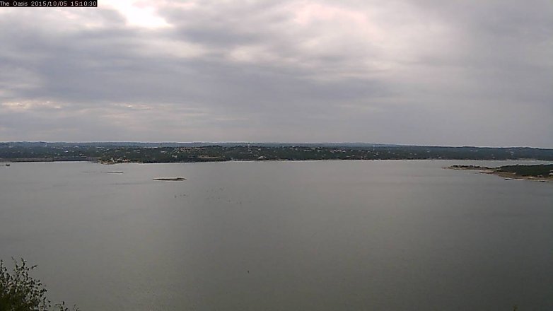 Lake Travis webcam, October 5, 2015 2:15 PM CT