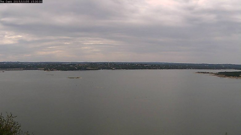Lake Travis webcam, October 5, 2015 2:35 PM CT