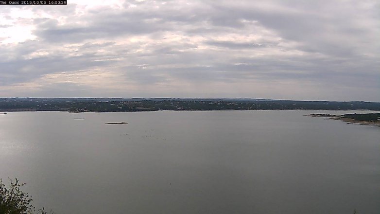 Lake Travis webcam, October 5, 2015 3:05 PM CT