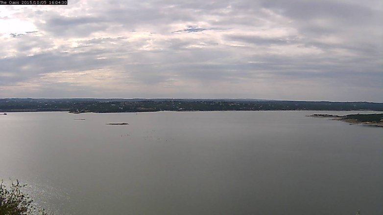 Lake Travis webcam, October 5, 2015 3:10 PM CT
