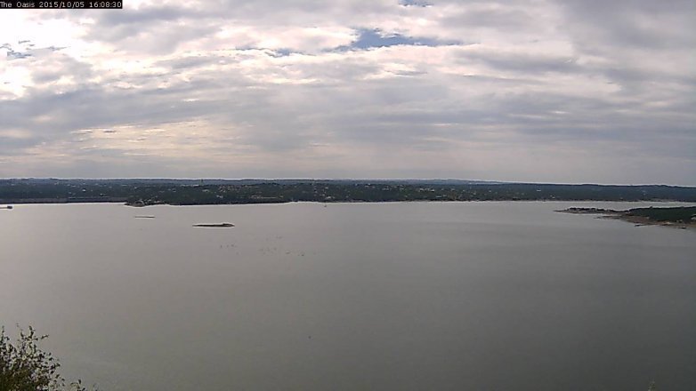 Lake Travis webcam, October 5, 2015 3:15 PM CT