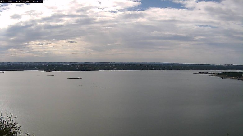 Lake Travis webcam, October 5, 2015 3:25 PM CT