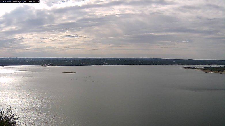 Lake Travis webcam, October 5, 2015 3:35 PM CT