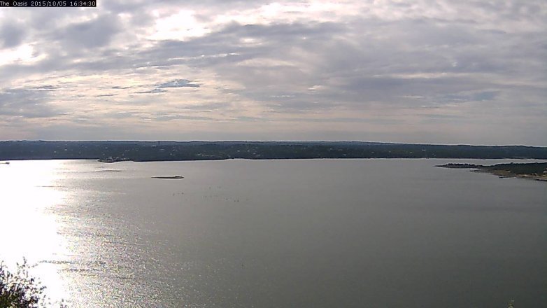 Lake Travis webcam, October 5, 2015 3:40 PM CT