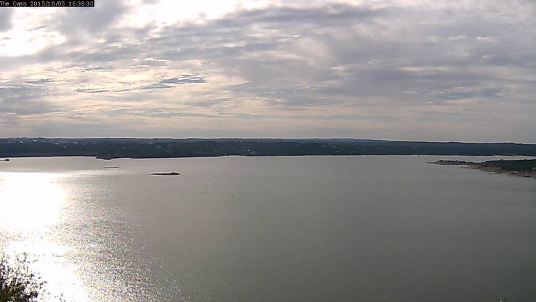 Lake Travis webcam, October 5, 2015 3:45 PM CT