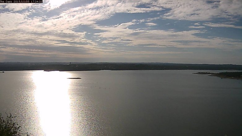 Lake Travis webcam, October 5, 2015 4:40 PM CT