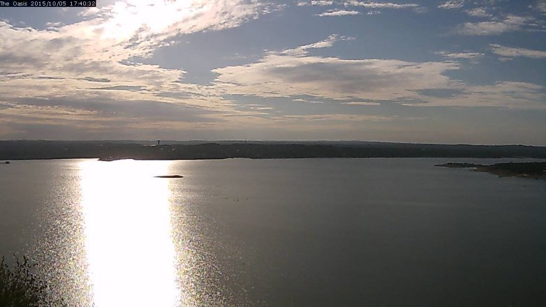 Lake Travis webcam, October 5, 2015 4:45 PM CT