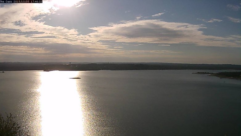 Lake Travis webcam, October 5, 2015 4:55 PM CT