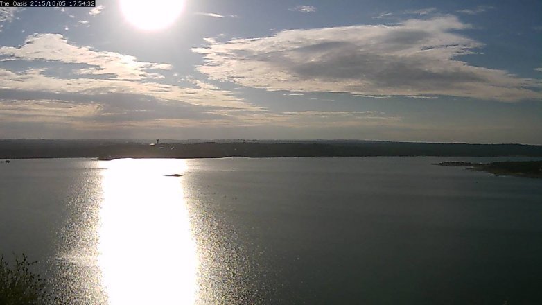 Lake Travis webcam, October 5, 2015 5:00 PM CT