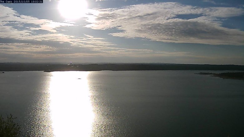 Lake Travis webcam, October 5, 2015 5:10 PM CT