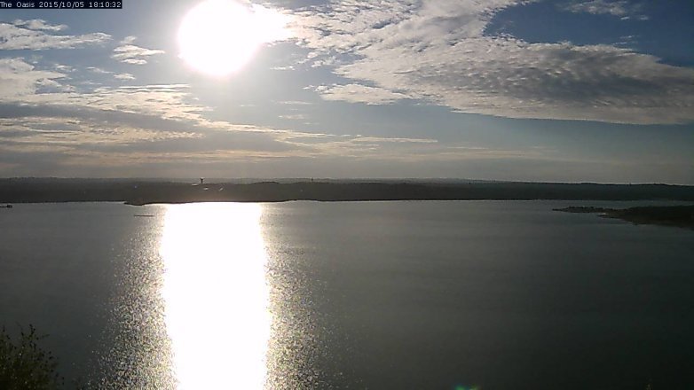 Lake Travis webcam, October 5, 2015 5:15 PM CT