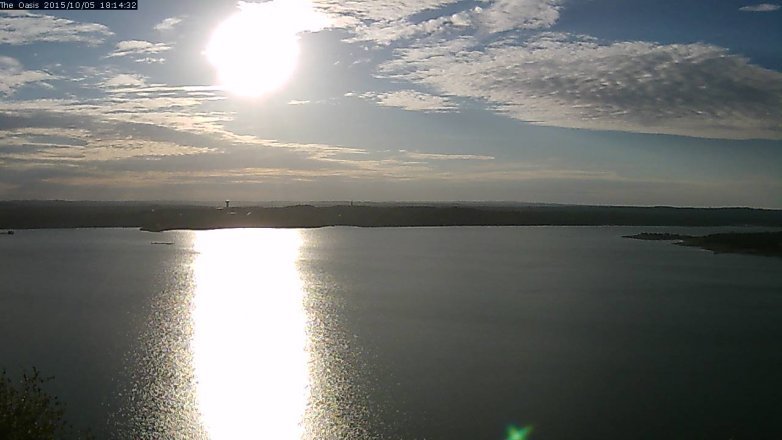 Lake Travis webcam, October 5, 2015 5:20 PM CT