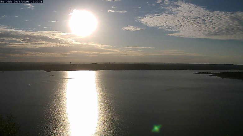 Lake Travis webcam, October 5, 2015 5:30 PM CT