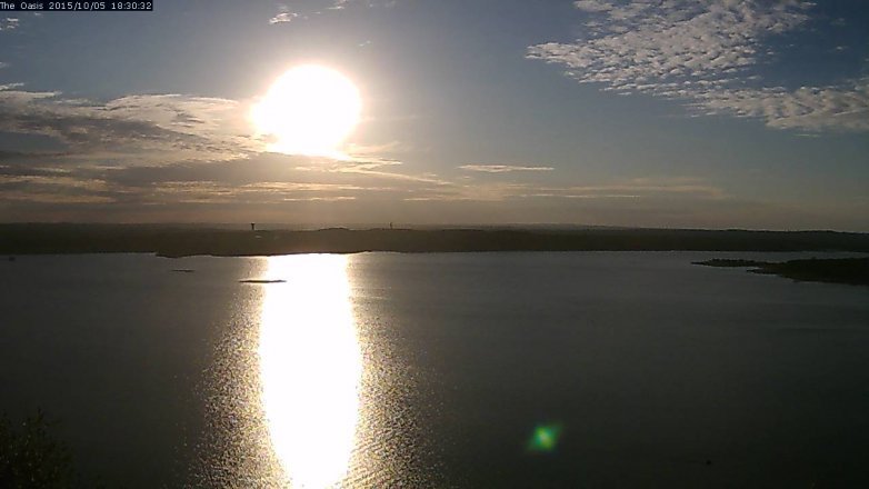 Lake Travis webcam, October 5, 2015 5:35 PM CT