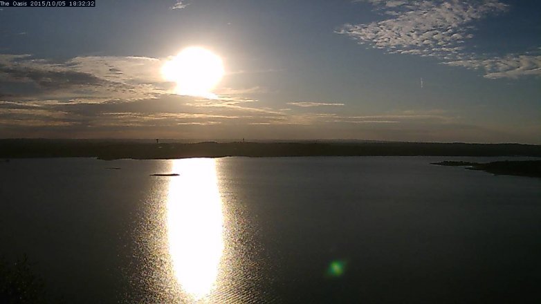 Lake Travis webcam, October 5, 2015 5:40 PM CT