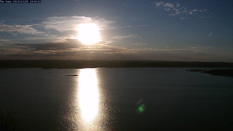Lake Travis webcam, October 5, 2015 5:45 PM CT