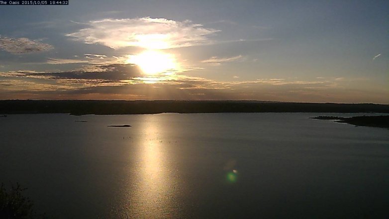 Lake Travis webcam, October 5, 2015 5:50 PM CT