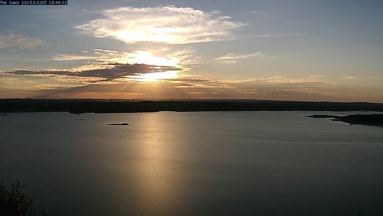 Lake Travis webcam, October 5, 2015 5:55 PM CT