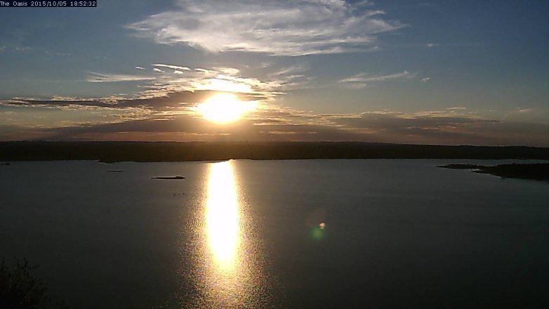 Lake Travis webcam, October 5, 2015 6:00 PM CT
