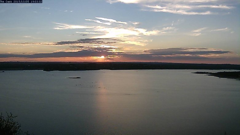 Lake Travis webcam, October 5, 2015 6:10 PM CT